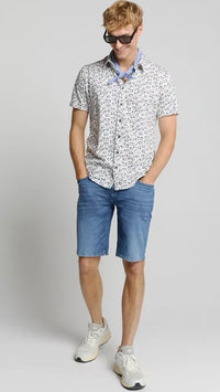 Knitted Shirt Short Sleeve Jersey Off White