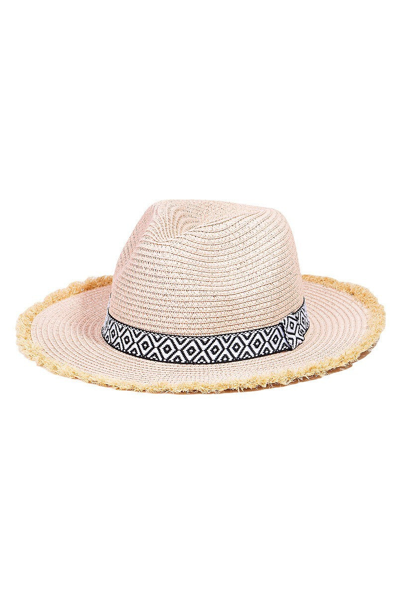 UBH043 Raw Edge Fedora LT Pink