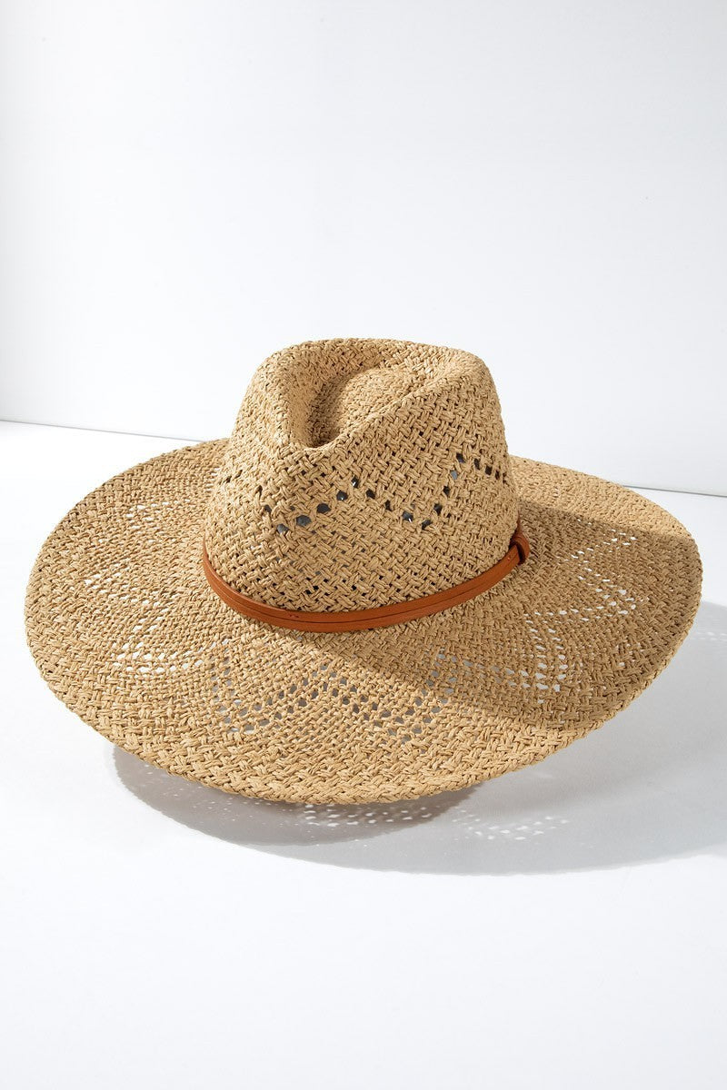 UBH051 Woven Panama Hat Tan