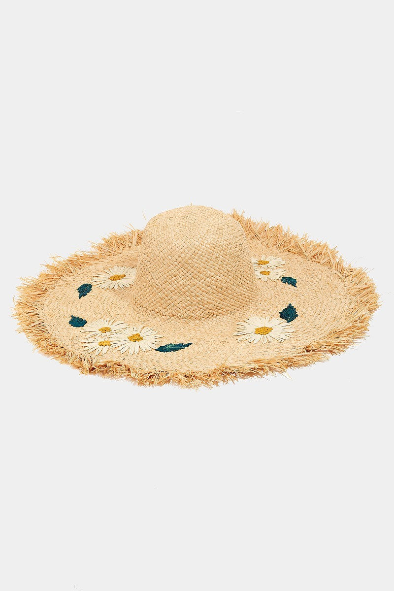 UBH050 Daisy Straw Hat Natural