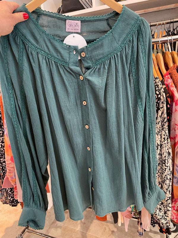 Prairie Button Down Long Sleeve Top