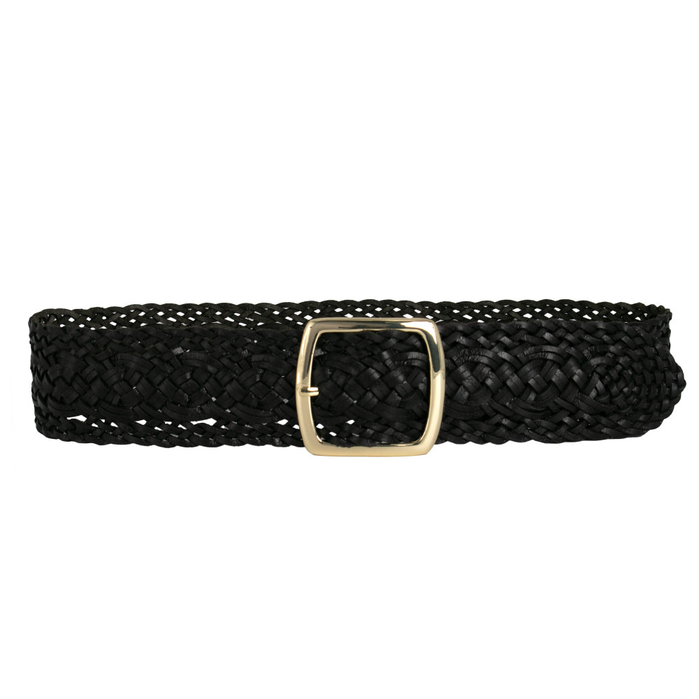 Loop Leather Co Tivoli Braided Belt Black
