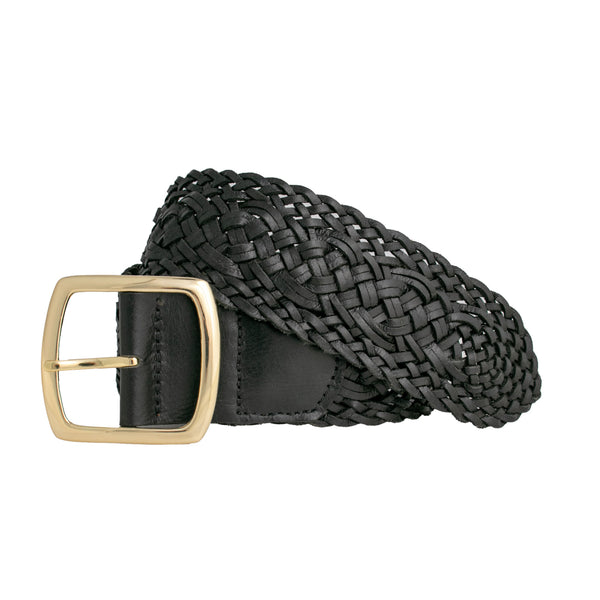 Loop Leather Co Tivoli Braided Belt Black