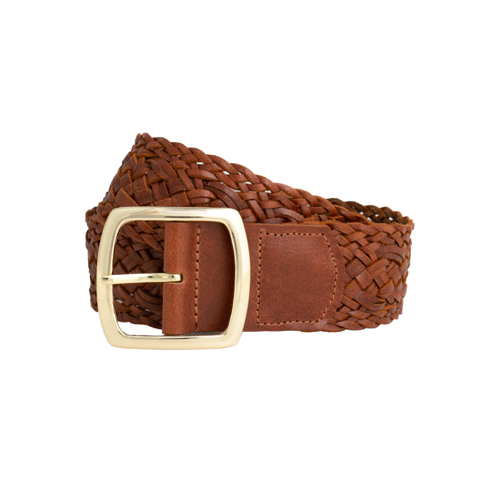 Loop Leather Co Tivoli Braided Belt Tan