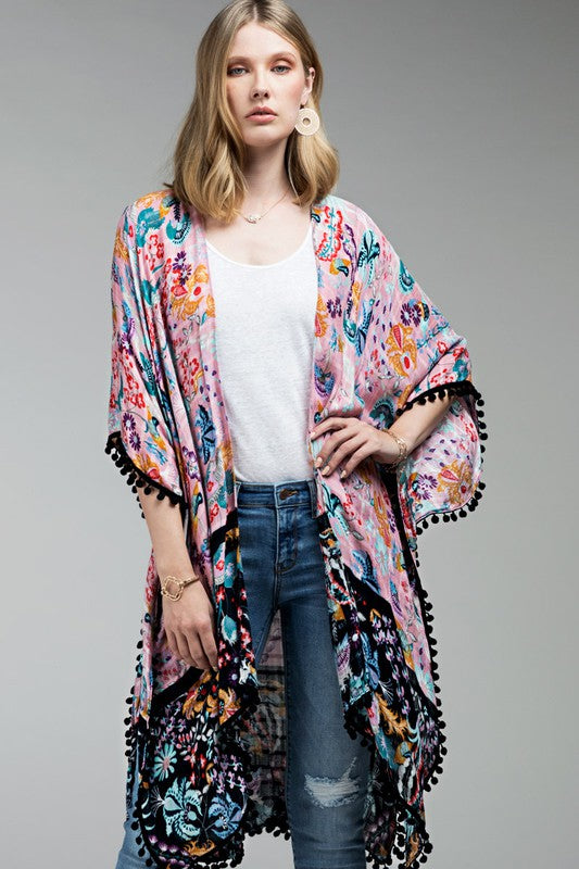 Jazabell Long Kimono Blush