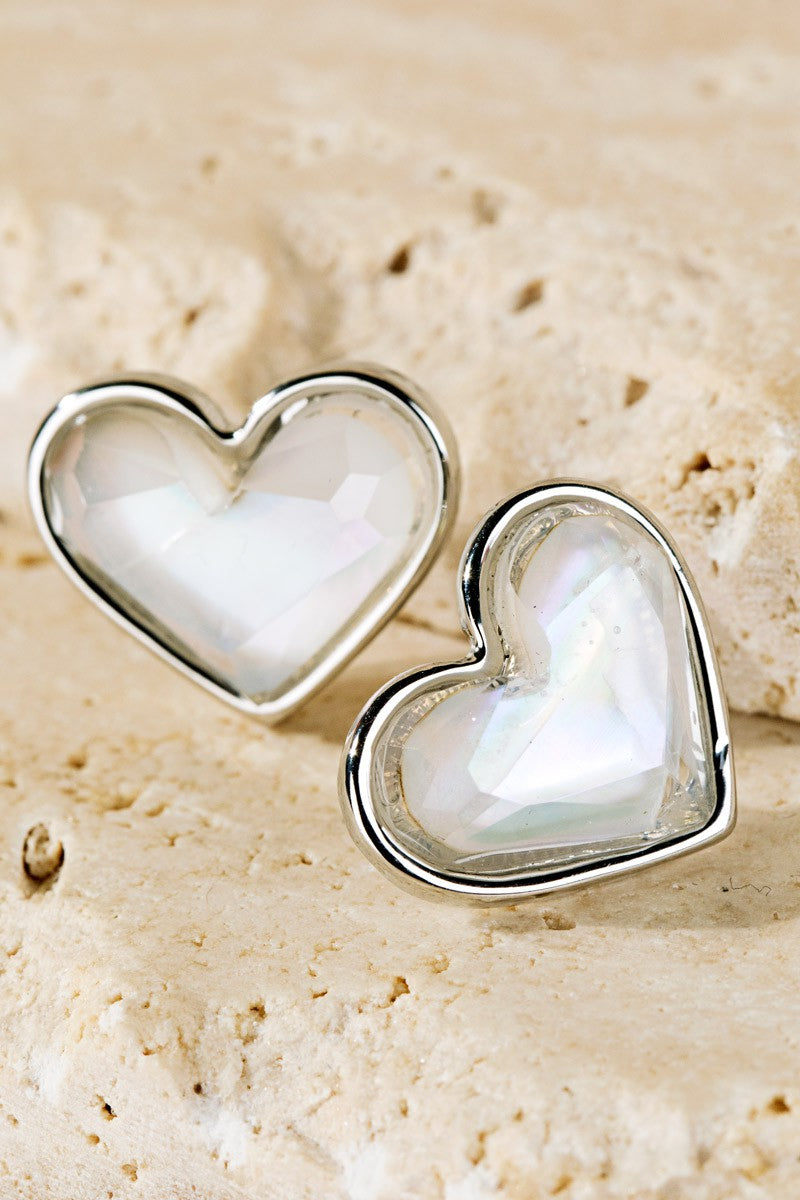 UBS022 Acrylic Heart Studs