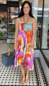 Tie Dye Convertible Sundress Skirt