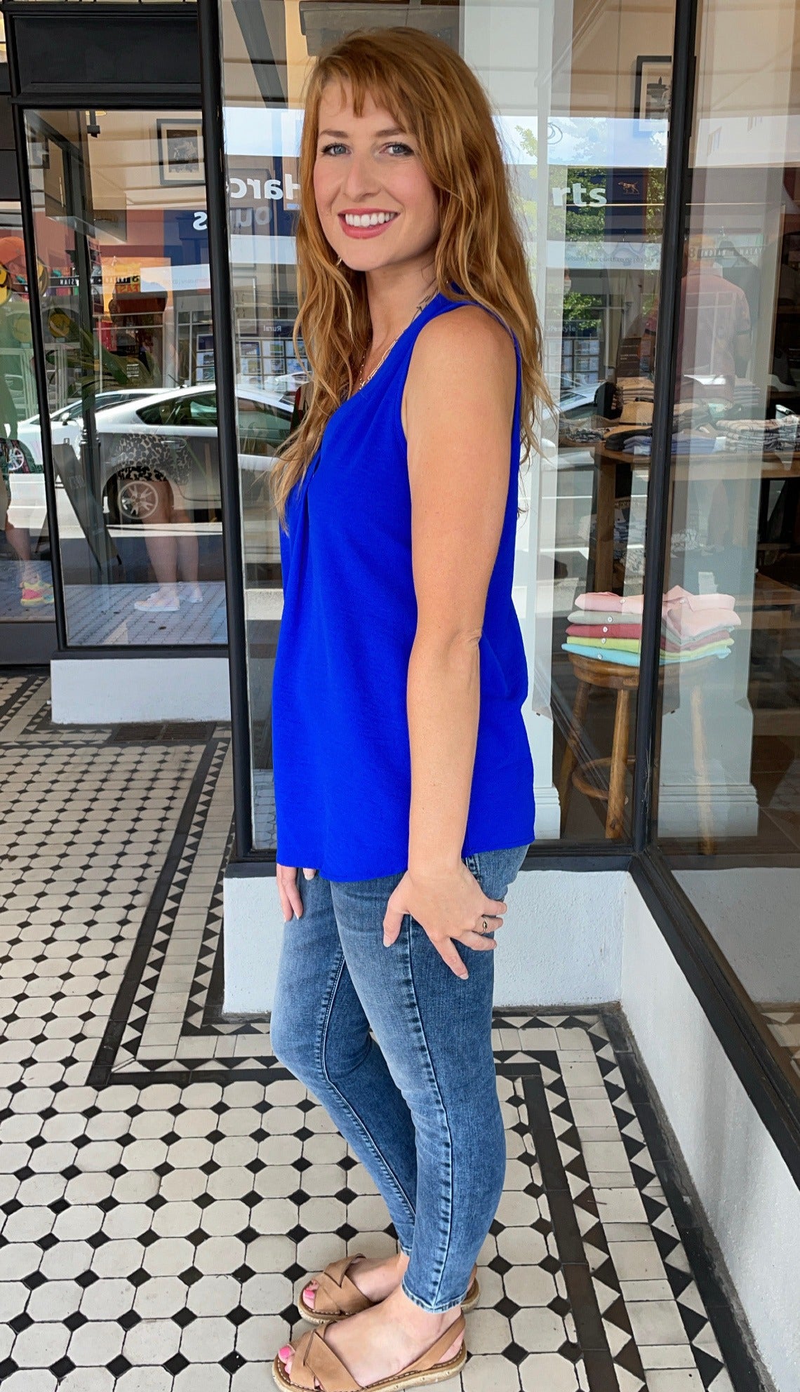 Nona Tank Top Cobalt Blue