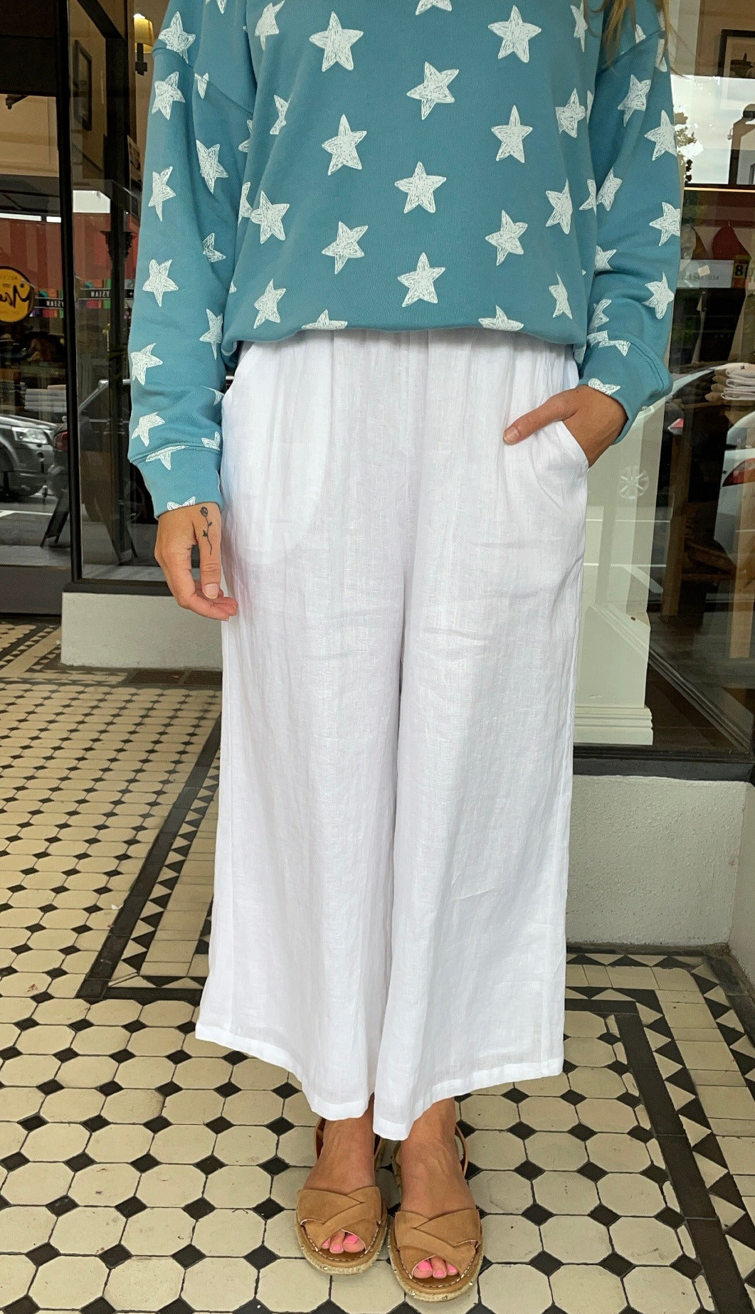 Isle Of Mine Mystic Crop Pant White