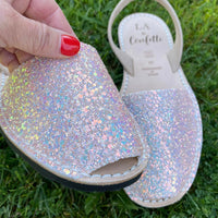 LA x Confetti Classic Avarcas Pearl Pink Glitter