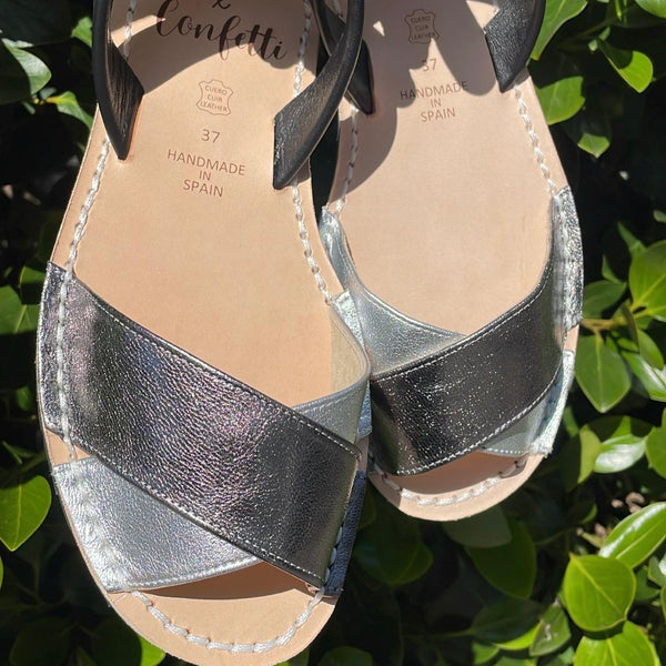 LA x Confetti Crossover Peep Toe Heavy Metal