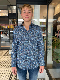 Mechmoto Navy Floral Shirt