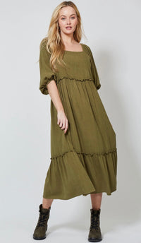 Vera Tiered Maxi Evergreen