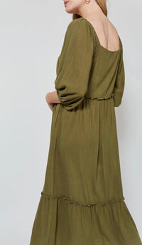 Vera Tiered Maxi Evergreen