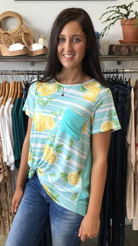 Lemon Spritz Pocket Top  MINT