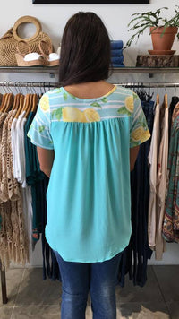 Lemon Spritz Pocket Top  MINT