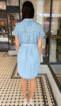 Duke Chambray Button Down Tie Dress