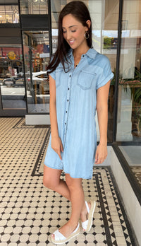 Duke Chambray Button Down Tie Dress
