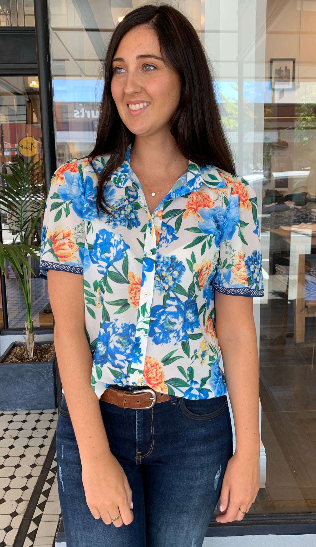 Josefina Button Down Floral Top