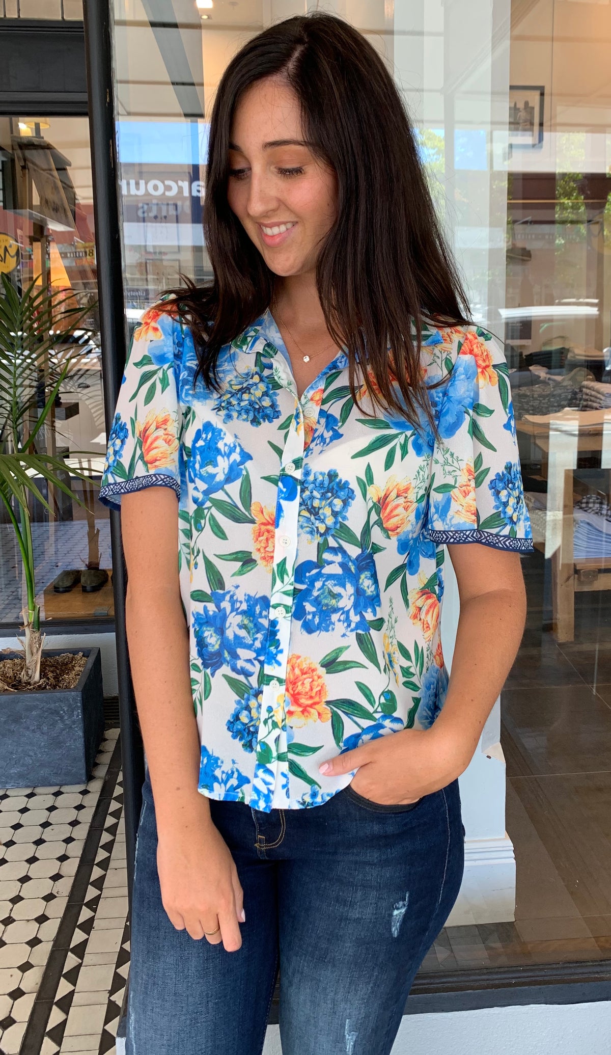 Josefina Button Down Floral Top