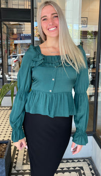 Pip Blouse Hunter Green