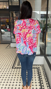Laurel Puff Sleeve Top Berry
