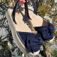 LA x Confetti Bow Flatform Espadrille Navy