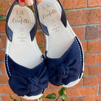 LA x Confetti Bow Flatform Espadrille Navy