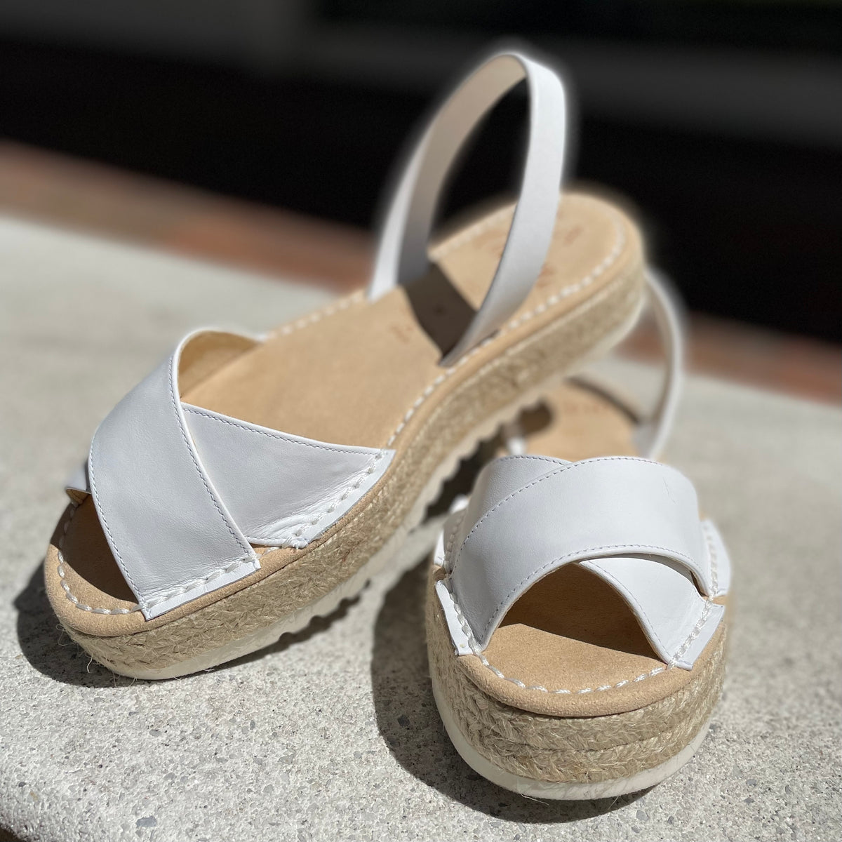 LA x Confetti Crossover Flatform Espadrille Snow White