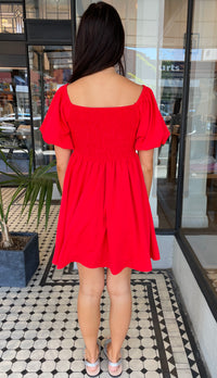 Gala Mini Dress Red Orange