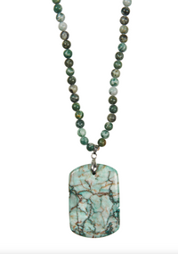 Eb & Ive Mwana Stone Necklace Teal