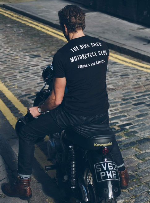 The Bike Shed Club Tee Shirt Black