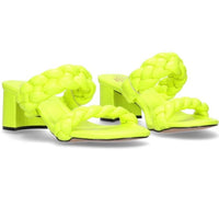 Hey Monday Havana Mid Heel Fluro Yellow