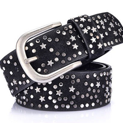 Star Studded Belt Black