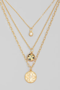 FMN170 3 Layered Necklace Gold DJ