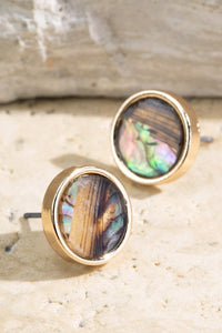 UBS033 Circle Stud Abalone