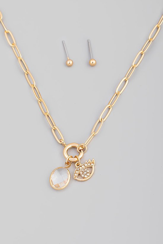 FMN168 Charm Necklace Gold