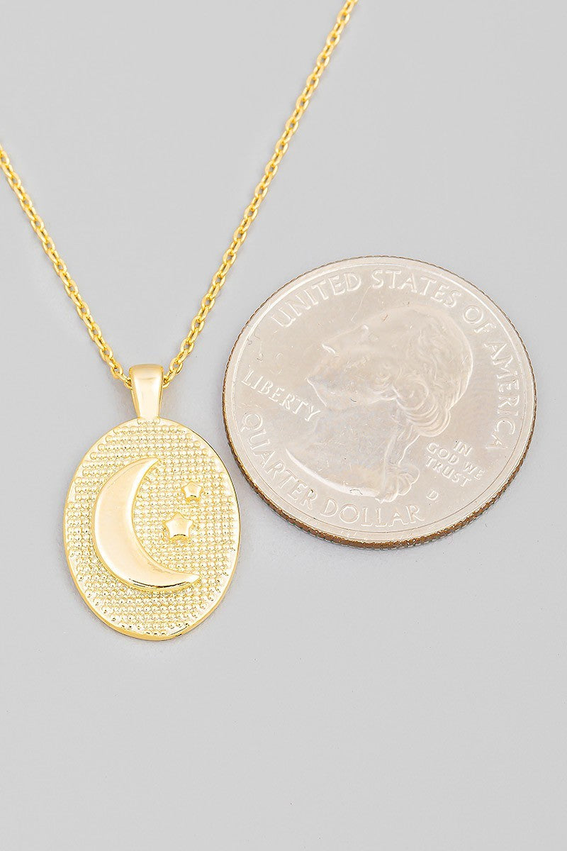 FMN136 Oval Moon Brass Gold