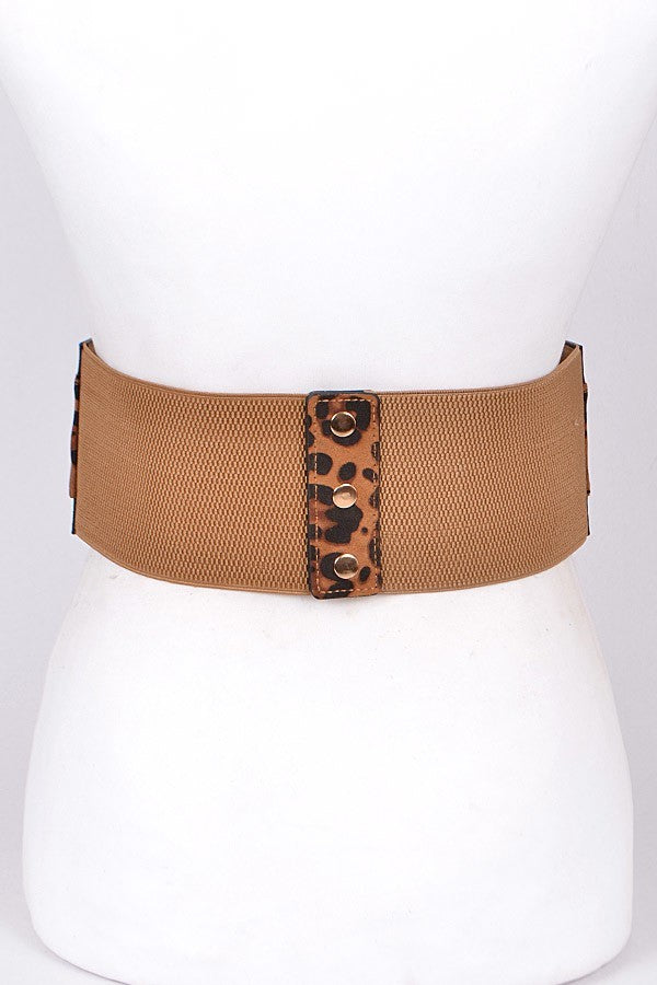 Stretch Tie Belt Cheetah