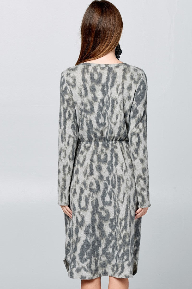 Vera Long Sleeve Dress Grey