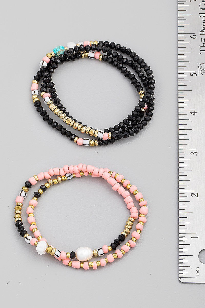 FMB047 Mixed Beads Pink