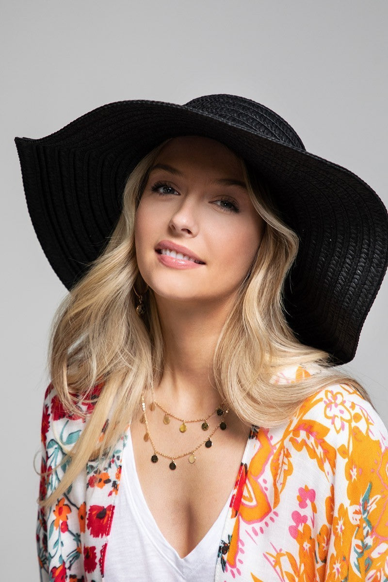 UBH041 Floppy Sun Hat Black