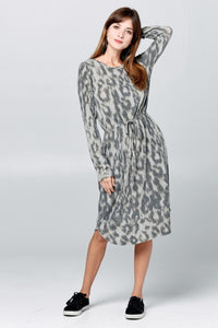 Vera Long Sleeve Dress Grey