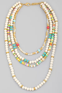 FMN143 Mixed Bead Layered Necklace