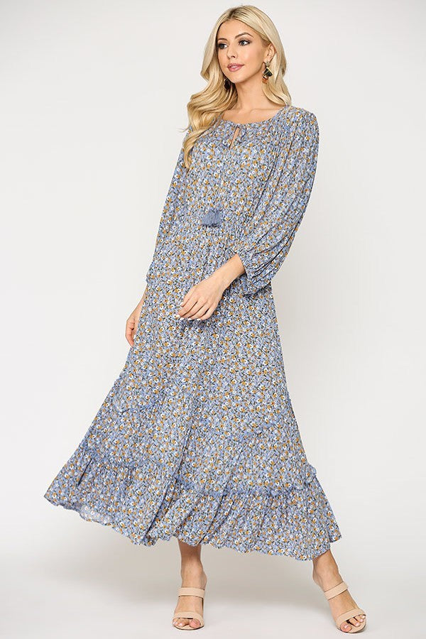 Ditsy Floral Maxi Dress Periwinkle