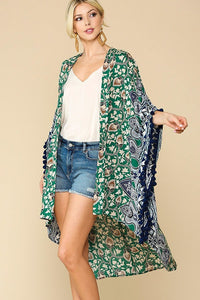 Monaco Tassel Trim Kimono