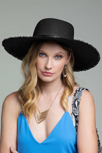 UBH032 Frayed Edge Black Hat