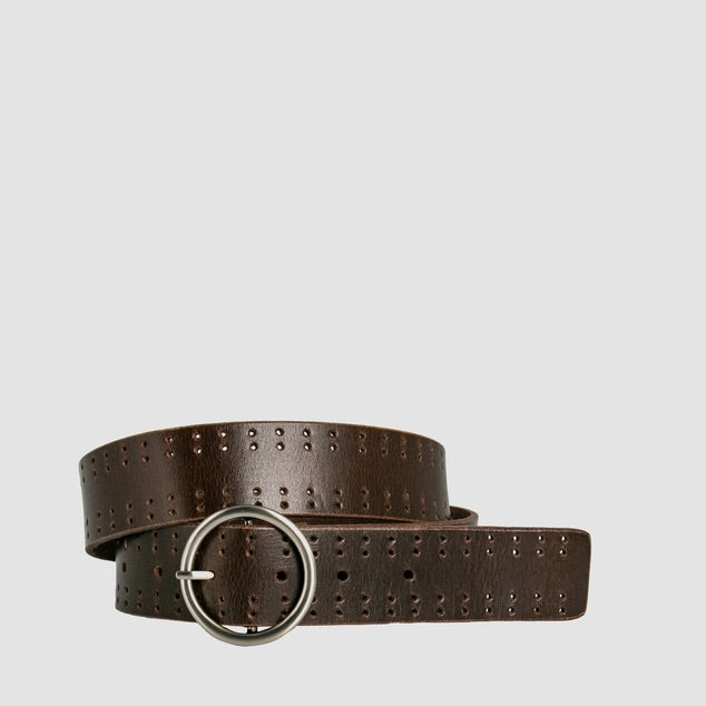 Loop Leather Co Botanical Belt Chocolate