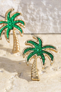 UBS034 Palm Tree Glitter Green