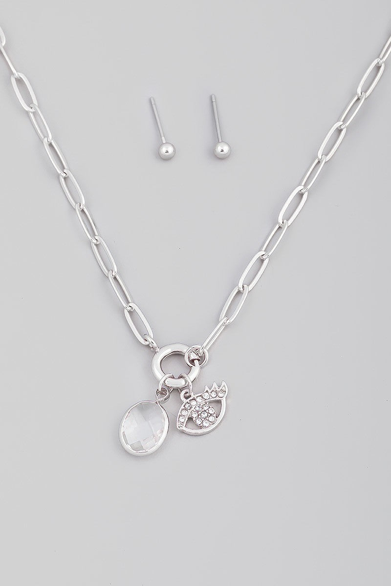 FMN168 Charm Necklace Silver